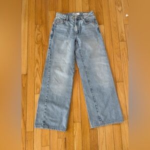 Garage Light Blue Denim Wide Leg Jeans